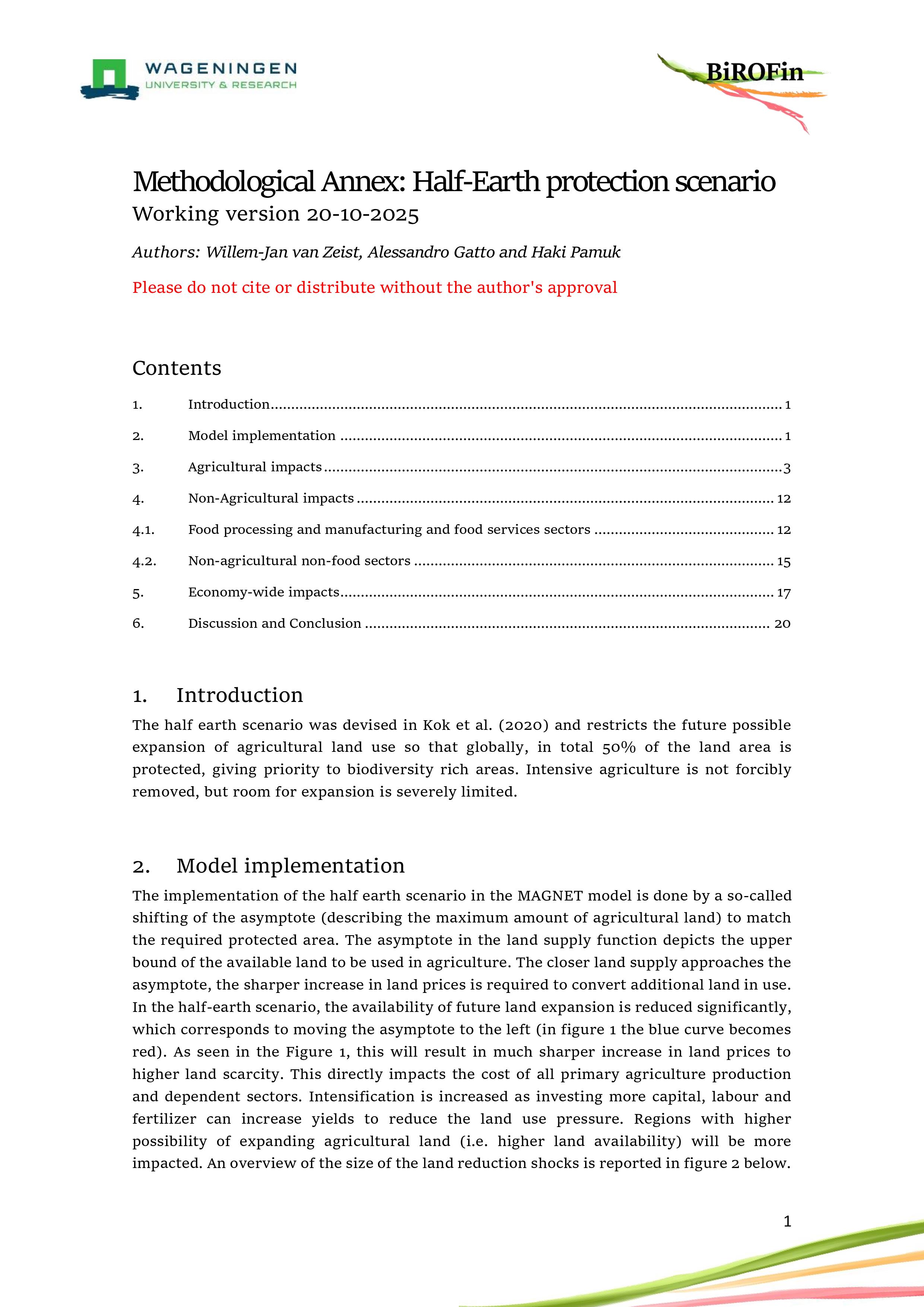Methodological Annex 4: Half-Earth protection scenario Image