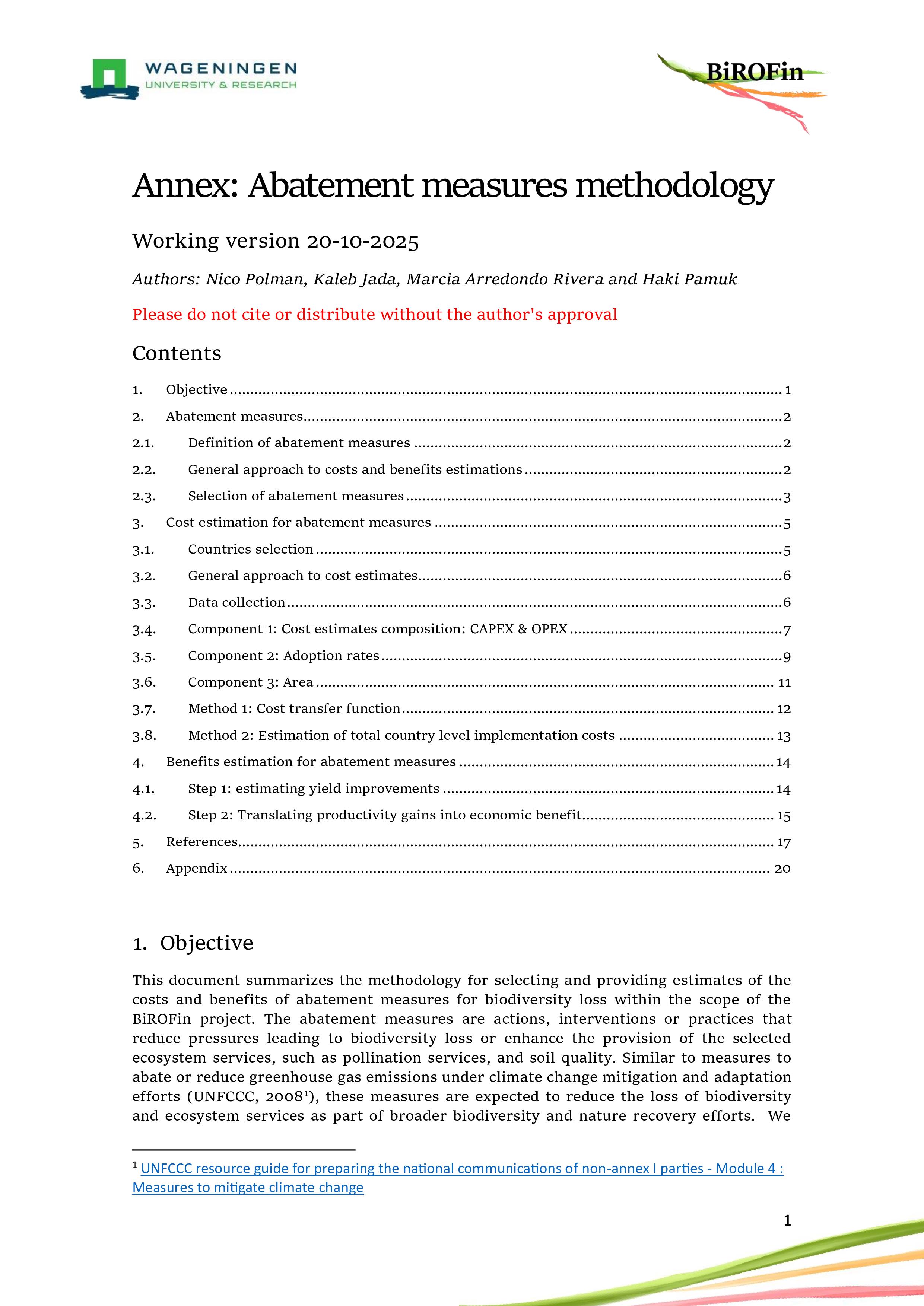 Methodological Annex 3: Abatement measures Image
